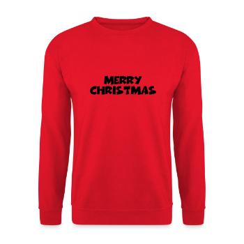 Merry christmas - Sweat-shirt Unisexe - rouge - Devant - Alina (178cm) & Michal (187cm)