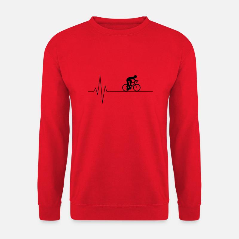 Herzschlag Radfahrer - Unisex Pullover - Rot