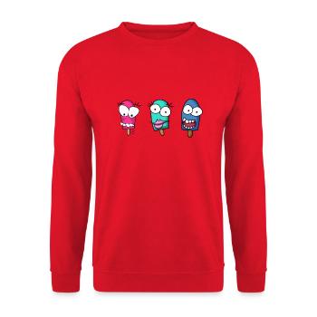 Eis - Unisex Pullover - Rot - Vorne - Alina (178cm) & Michal (187cm)