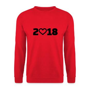 2018 - Unisex Sweatshirt - red - Front - Alina (178cm) & Michal (187cm)