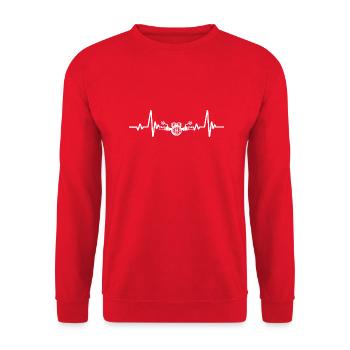 Idée Battement De Cœur Pour Les Motards - Sweat-shirt Unisexe - rouge - Devant - Alina (178cm) & Michal (187cm)