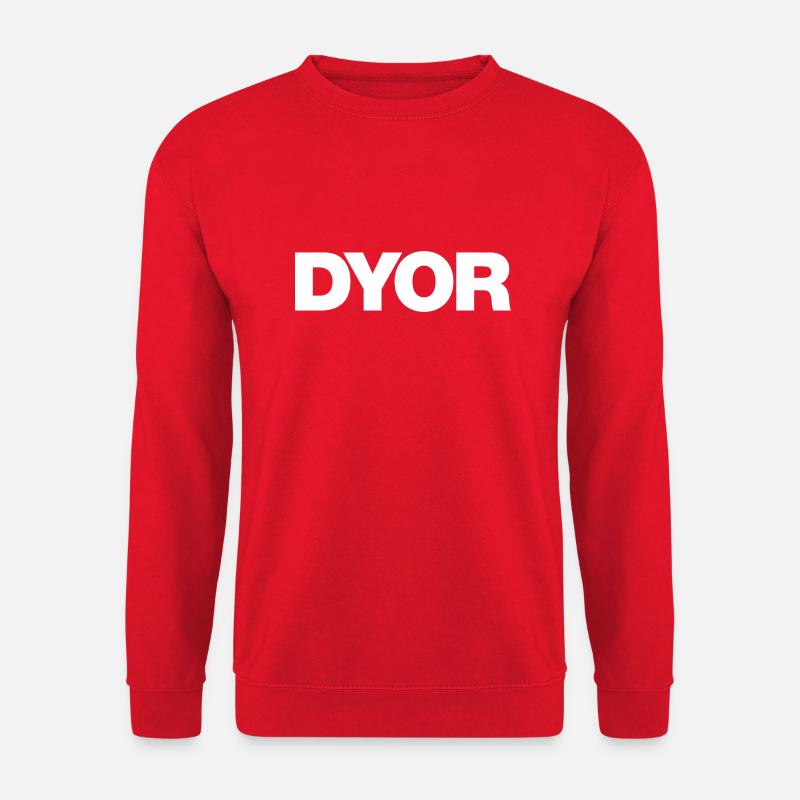 DYOR blanc - Sweat-shirt Unisexe - rouge