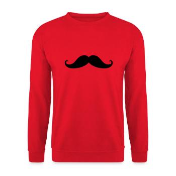 Moustache Beard Mustache - Unisex Sweatshirt - red - Front - Alina (178cm) & Michal (187cm)