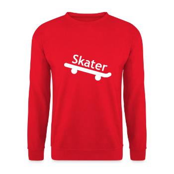Skater Shirt - urban style - Skateboard - Unisex Pullover - Rot - Vorne - Alina (178cm) & Michal (187cm)