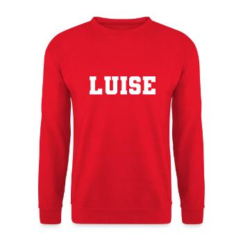 Name - Luise - Unisex Pullover - Rot - Vorne - Alina (178cm) & Michal (187cm)