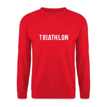 Triathlon Marathon Natation Bike Run - Sweat-shirt Unisexe - rouge - Devant - Alina (178cm) & Michal (187cm)
