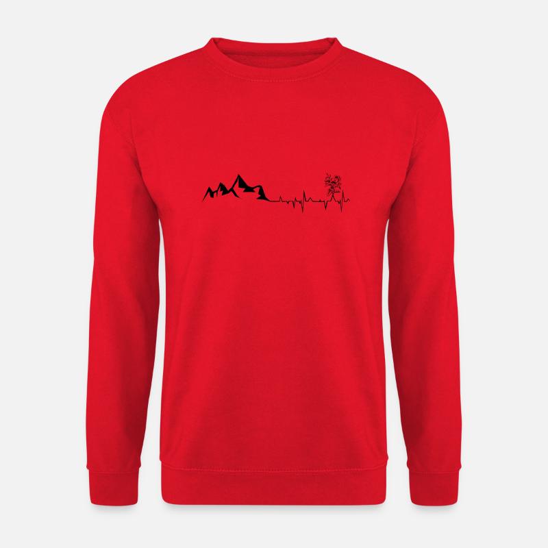 Blume - Herzschlag - Gebirge - (10) - Unisex Pullover - Rot