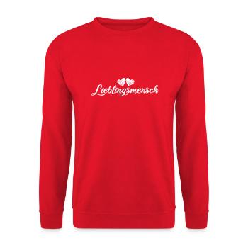 Favorite person - Unisex Sweatshirt - red - Front - Alina (178cm) & Michal (187cm)