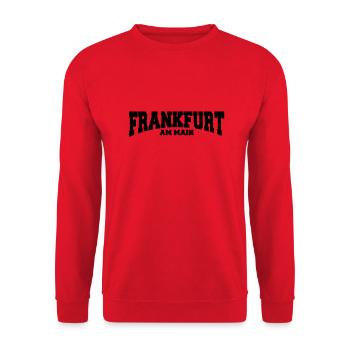frankfurt am main - Unisex Pullover - Rot - Vorne - Alina (178cm) & Michal (187cm)