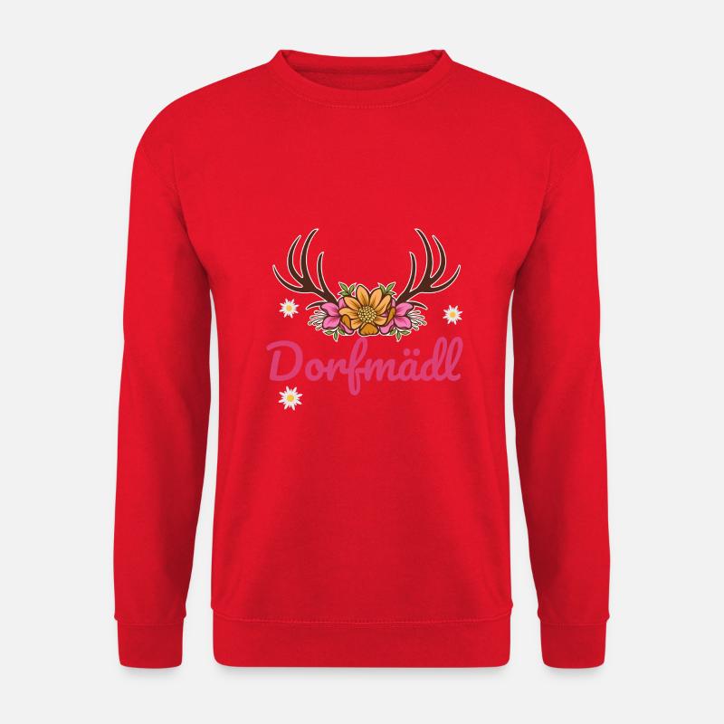 Dorfmädel Dorfmädchen Dorf Dorfmädl Damen - Unisex Pullover - Rot