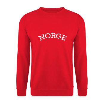 Norway - Norge - Norwegen - Scandinavia - Unisex Sweatshirt - red - Front - Alina (178cm) & Michal (187cm)