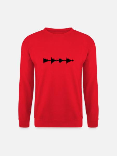 Waveform - Sample - Drumloop - Sweat-shirt Unisexe - rouge
