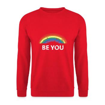 Soyez vous - Sweat-shirt Unisexe - rouge - Devant - Alina (178cm) & Michal (187cm)
