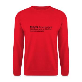kindisch - Unisex Pullover - Rot - Vorne - Alina (178cm) & Michal (187cm)