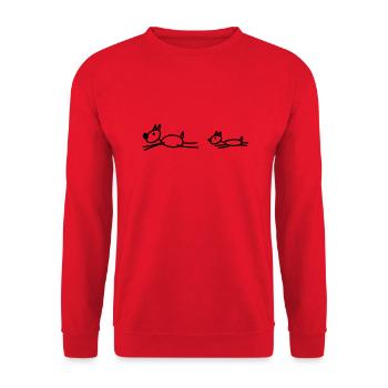 Hundeschule - Hundesport - Unisex Pullover - Rot - Vorne - Alina (178cm) & Michal (187cm)