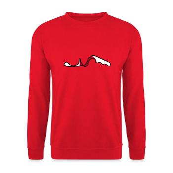Japan Race Track with Flag - Unisex Sweatshirt - red - Front - Alina (178cm) & Michal (187cm)