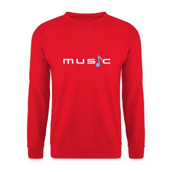 Musique Texte Dire Note Mélodie Note de Musique Audio - Sweat-shirt Unisexe - rouge - Devant - Alina (178cm) & Michal (187cm)