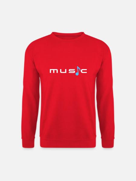 Musik Text Spruch Note Melodie Musiknote Audio - Unisex Pullover - Rot