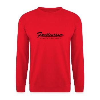 Forellenjäger - Unisex Pullover - Rot - Vorne - Alina (178cm) & Michal (187cm)