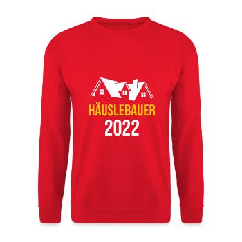 Bauherr Hausbau Eigenheim Richtfest 2022 - Unisex Pullover - Rot - Vorne - Alina (178cm) & Michal (187cm)