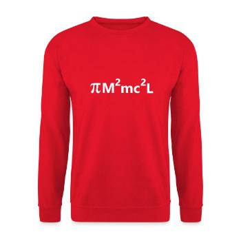 Mathematischer Pimmel weiß - Unisex Pullover - Rot - Vorne - Alina (178cm) & Michal (187cm)
