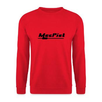 MacPiet Logo - Unisex Pullover - Rot - Vorne - Alina (178cm) & Michal (187cm)