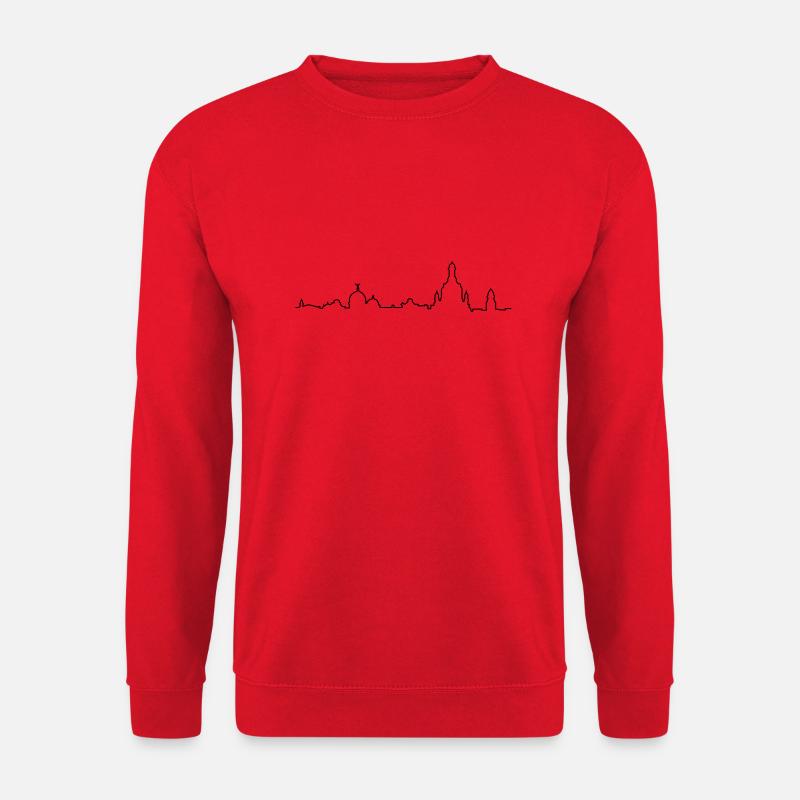 Dresden Skyline - Unisex Pullover - Rot