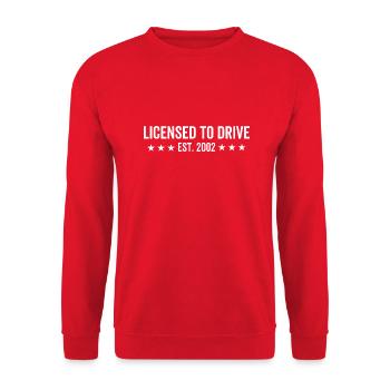 Permis de conduire à pied en 2002 - Sweat-shirt Unisexe - rouge - Devant - Alina (178cm) & Michal (187cm)