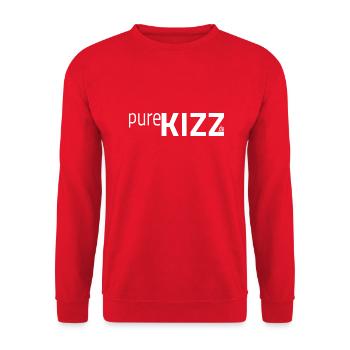 pureKIZZ 2023 plain white - Unisex Pullover - Rot - Vorne - Alina (178cm) & Michal (187cm)
