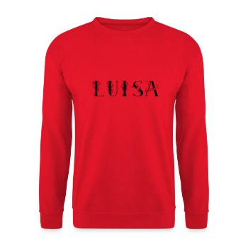 Name - Luisa - Unisex Pullover - Rot - Vorne - Alina (178cm) & Michal (187cm)