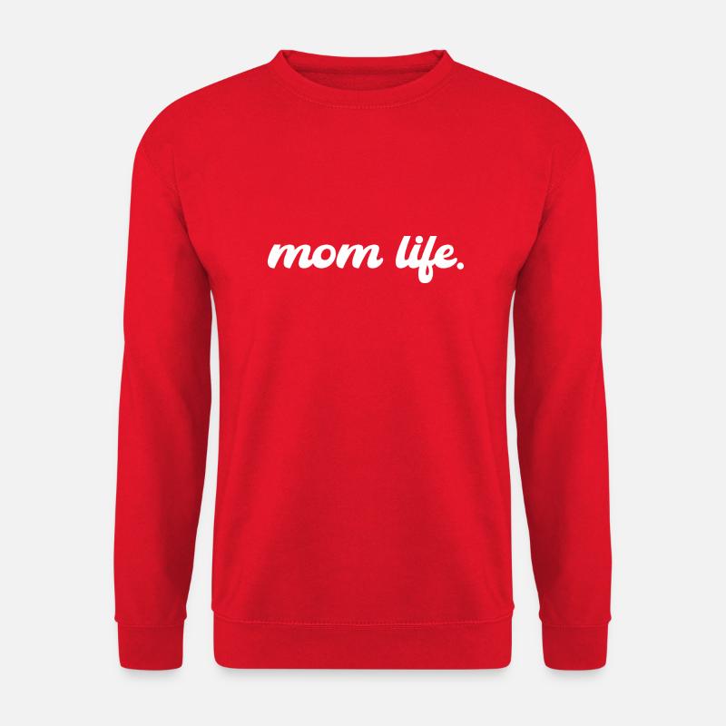 Mom Life Weiß - Unisex Pullover - Rot