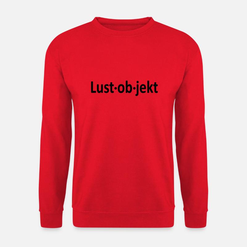 Lustobjekt -Version Rechtschreibung-schwarz - Unisex Pullover - Rot