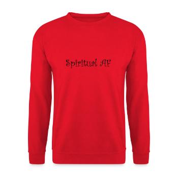 Spiritual AF - Unisex Sweatshirt - red - Front - Alina (178cm) & Michal (187cm)