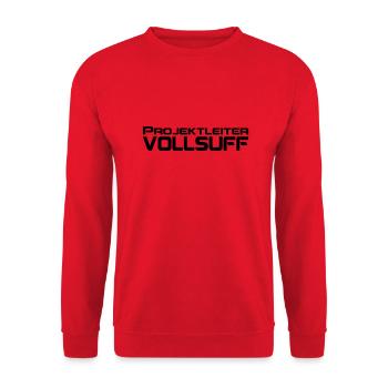 Projektleiter VOLLSUFF - Unisex Pullover - Rot - Vorne - Alina (178cm) & Michal (187cm)