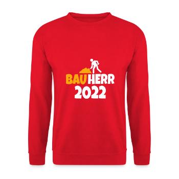 Bauherr Hausbau Eigenheim Richtfest 2022 - Unisex Pullover - Rot - Vorne - Alina (178cm) & Michal (187cm)