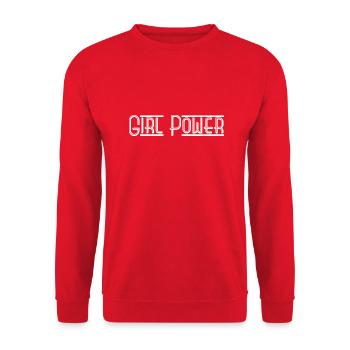 Girl Power - Unisex Sweatshirt - red - Front - Alina (178cm) & Michal (187cm)