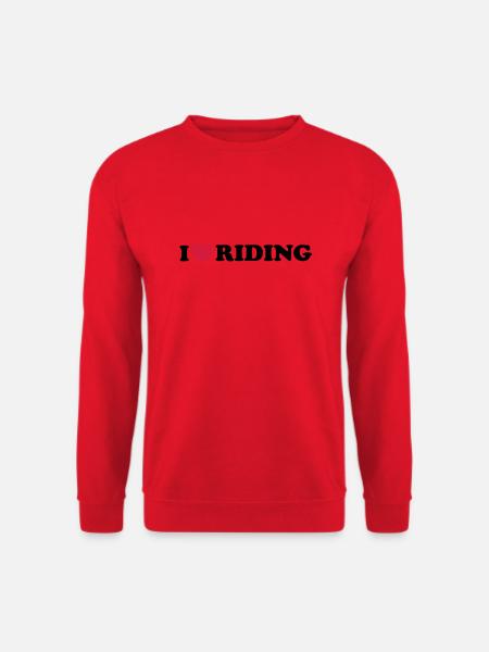 i love riding - Unisex Sweatshirt - red