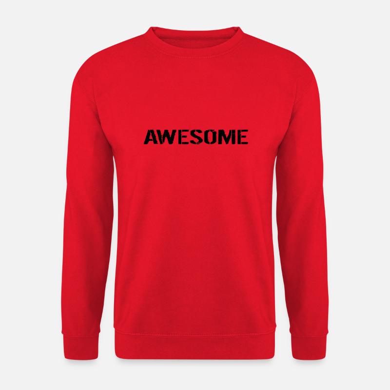 Awesome black - Unisex Pullover - Rot