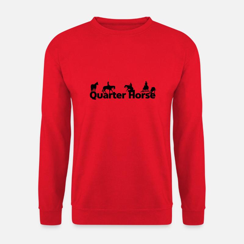 Quarter Horse Silhouetten Disziplinen - Unisex Pullover - Rot