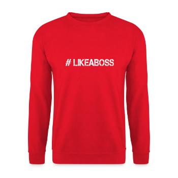 Like a boss - Unisex Sweatshirt - red - Front - Alina (178cm) & Michal (187cm)