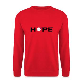 Bitcoin Trading Crypto Aktien - Unisex Pullover - Rot - Vorne - Alina (178cm) & Michal (187cm)