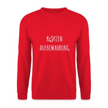Katzenaufbewahrung LWBT - Unisex Pullover - Rot - Vorne - Alina (178cm) & Michal (187cm)