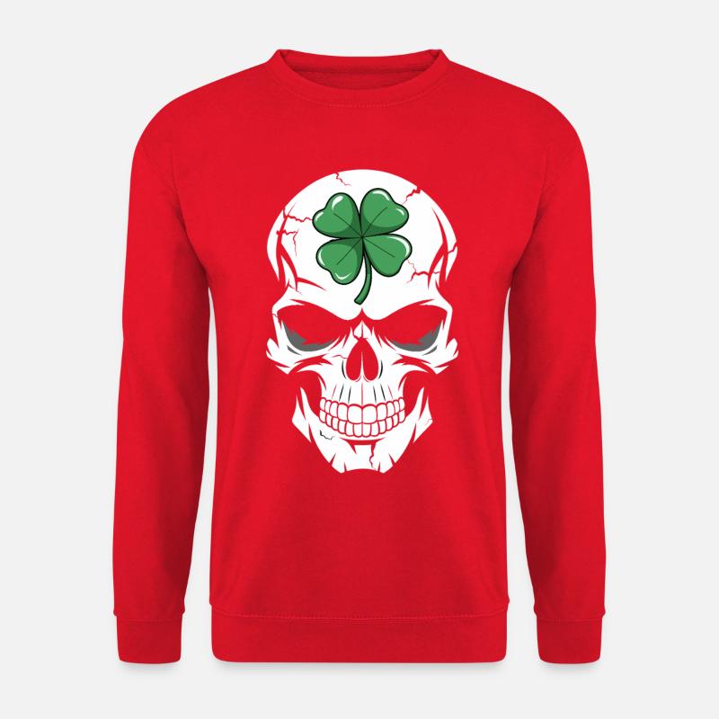 Fusion du crâne de trèfle - Sweat-shirt Unisexe - rouge