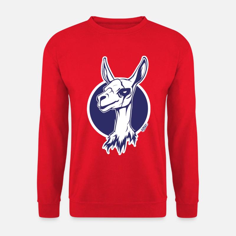 Purple Circle Llama Icon - Unisex Sweatshirt - red