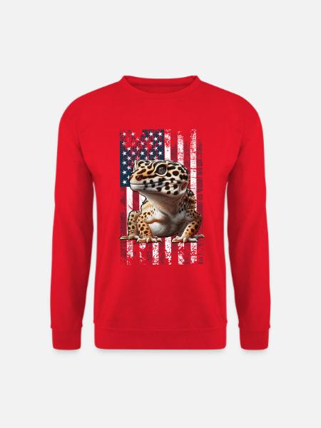 Leopardgecko US - Unisex Pullover - Rot