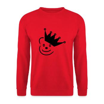 Bear avec la Couronne - Sweat-shirt Unisexe - rouge - Devant - Alina (178cm) & Michal (187cm)