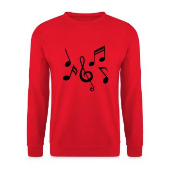 Notes - Unisex Sweatshirt - red - Front - Alina (178cm) & Michal (187cm)