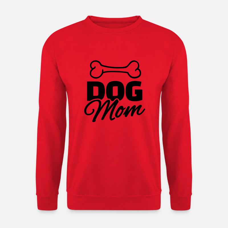 Dog Mom - Sweat-shirt Unisexe - rouge