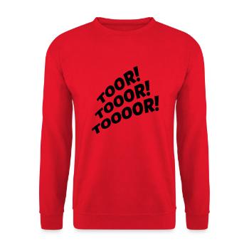 tor design - Unisex Pullover - Rot - Vorne - Alina (178cm) & Michal (187cm)