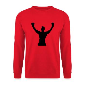 boxning winner design - Unisex Pullover - Rot - Vorne - Alina (178cm) & Michal (187cm)